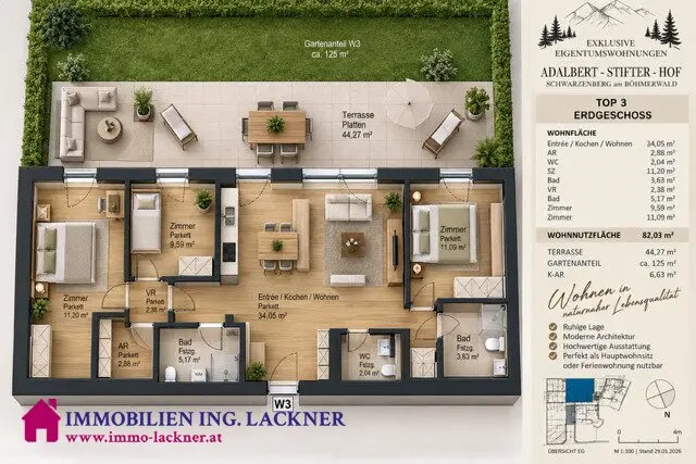 18 exclusive condominiums near the Hochficht ski and hiking area