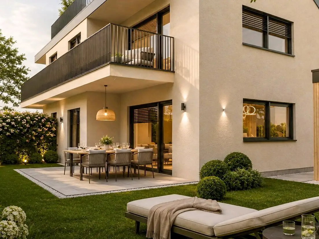 Eckwohnung mit Garten