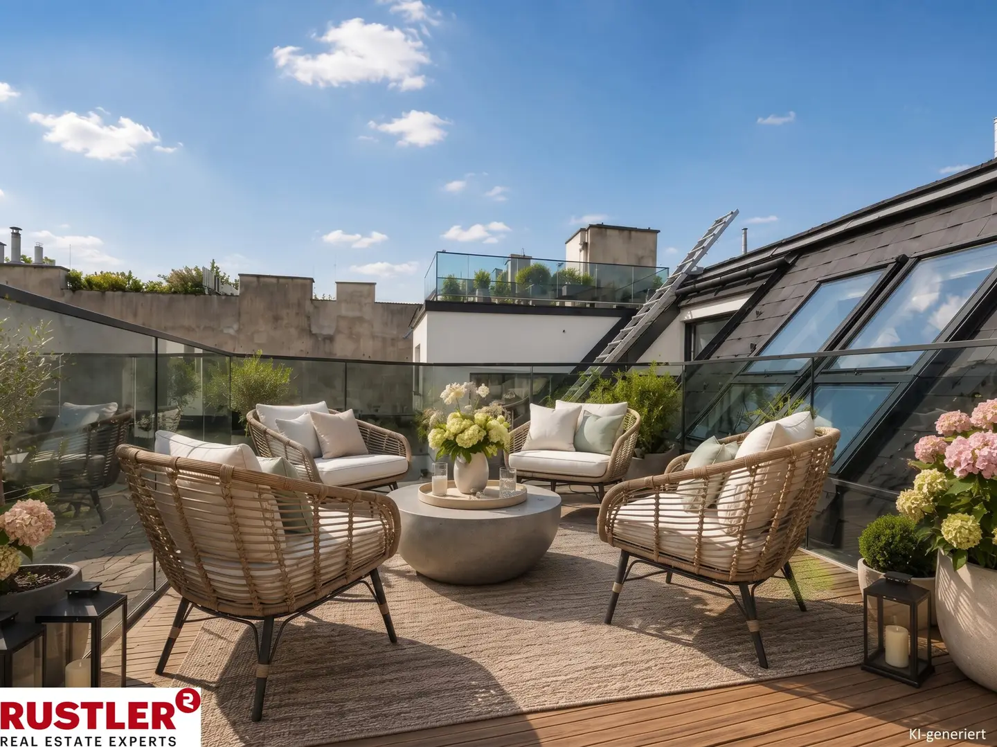 Lichtdurchflutete Dachgeschosswohnung mit privater Dachterrasse