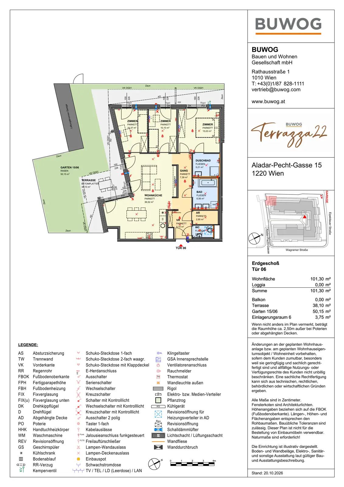Erdgeschosswohnung mit Privatgarten und Terrasse