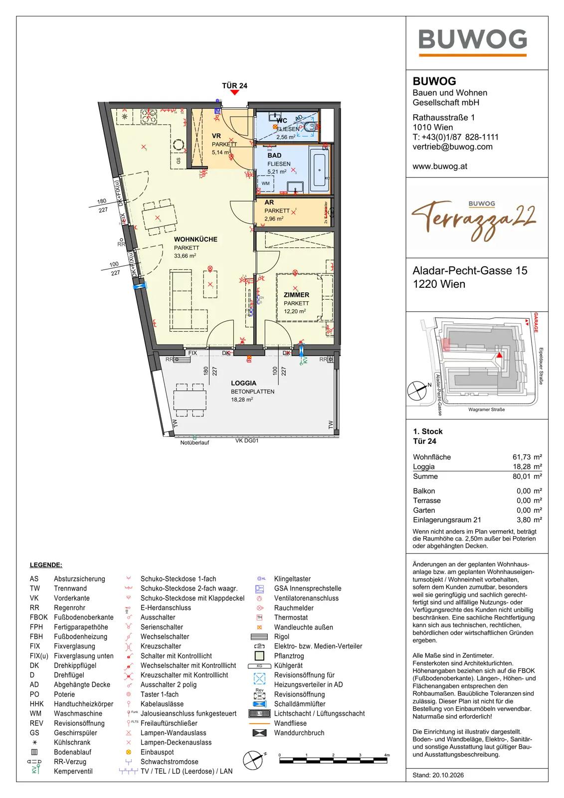 Helle Wohnung mit Loggia und Gemeinschaftsraum