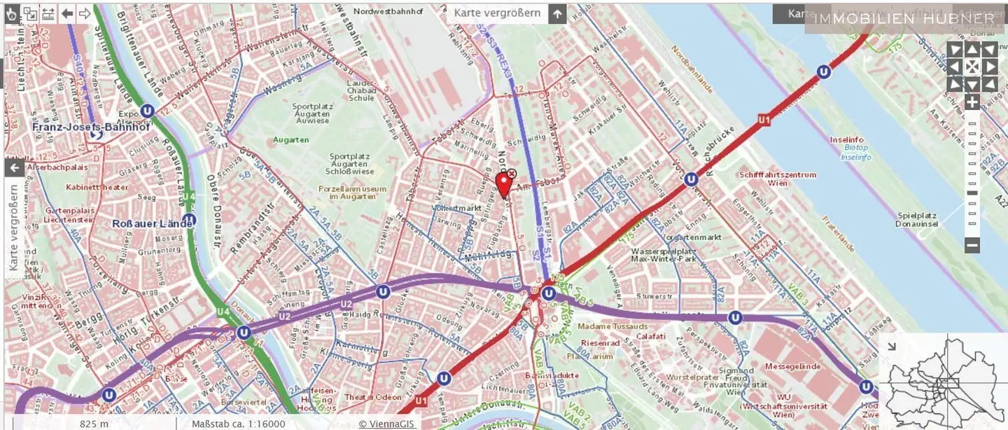 Lageplan mit Öffis