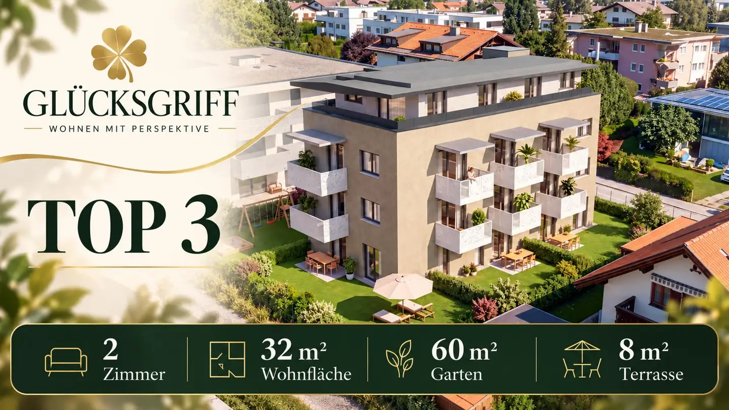 Wohnung mit großem Privatgarten und Terrasse