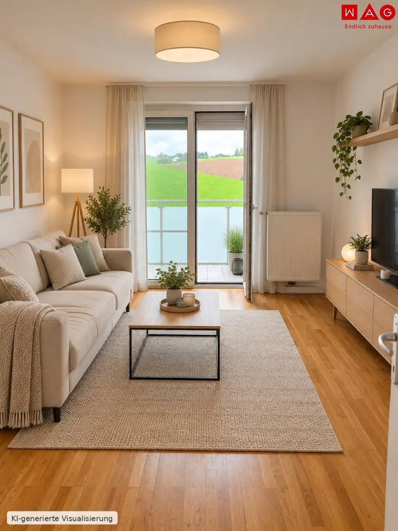 62,70 m² Wohnkomfort in Schardenberg - Gepflegte 2-Zimmer-Wohnung mit Balkon! Nur 20 Minuten nach Passau!