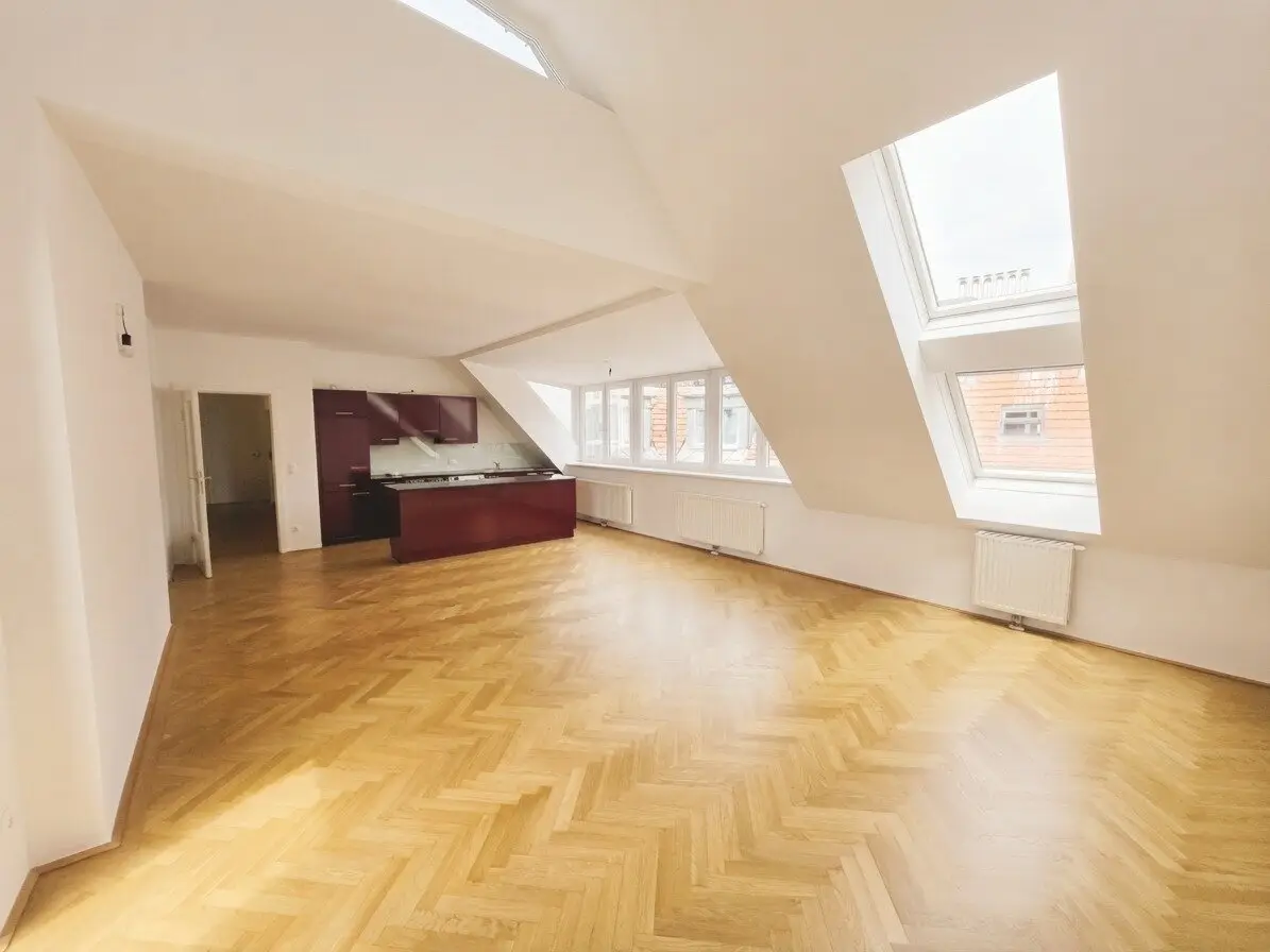 Roof terrace dream in Alsergrund: spacious 4-room apartment &amp; 82 m² terrace in Porzellangasse
