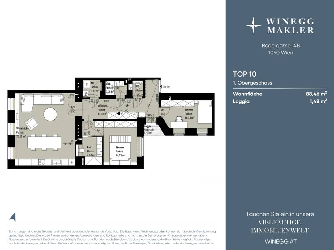 Servitenviertel Apartment First Occupancy Loggia