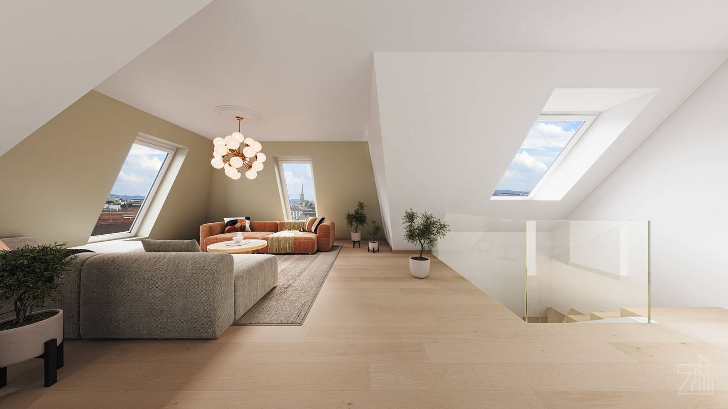 Dachgeschosswohnung Hofterrasse Erstbezug Stadtpark