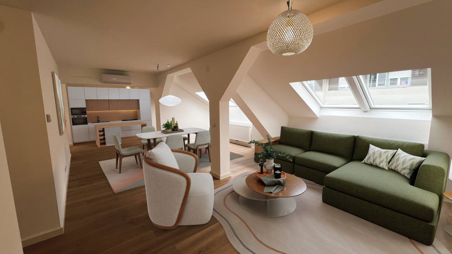 Attic apartment with terrace first occupancy