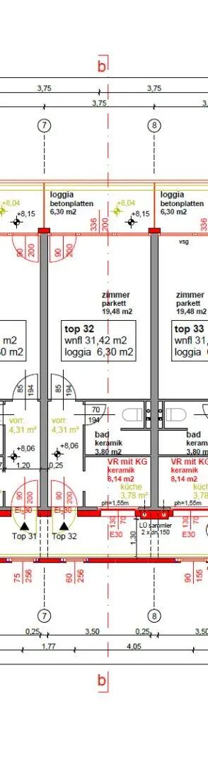 Apartment with loggia and Wienerwald view