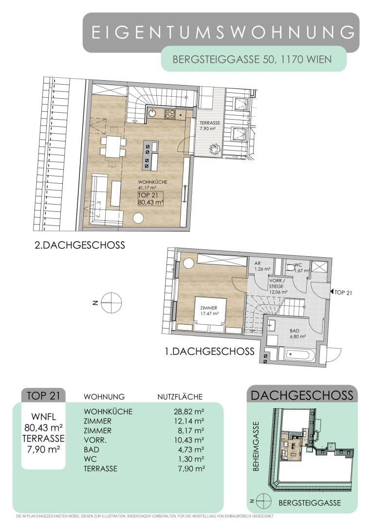 Dachgeschosswohnung terrace first occupancy