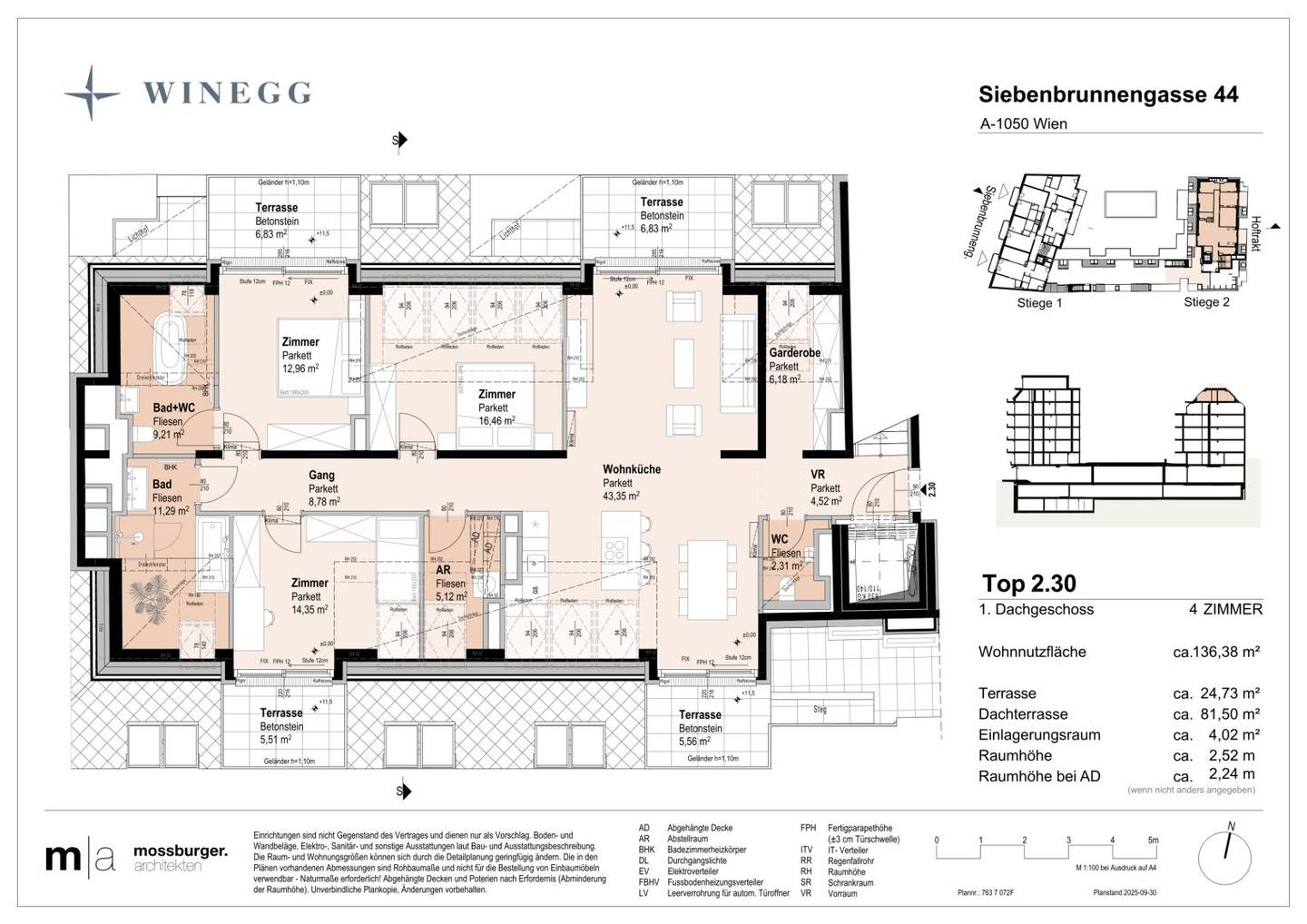 Dachgeschosswohnung Neubau Erstbezug Terrassen