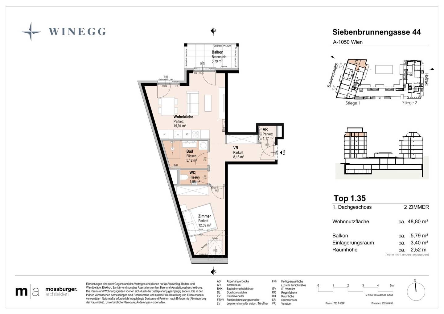 Dachgeschosswohnung Erstbezug Balkon Parkett