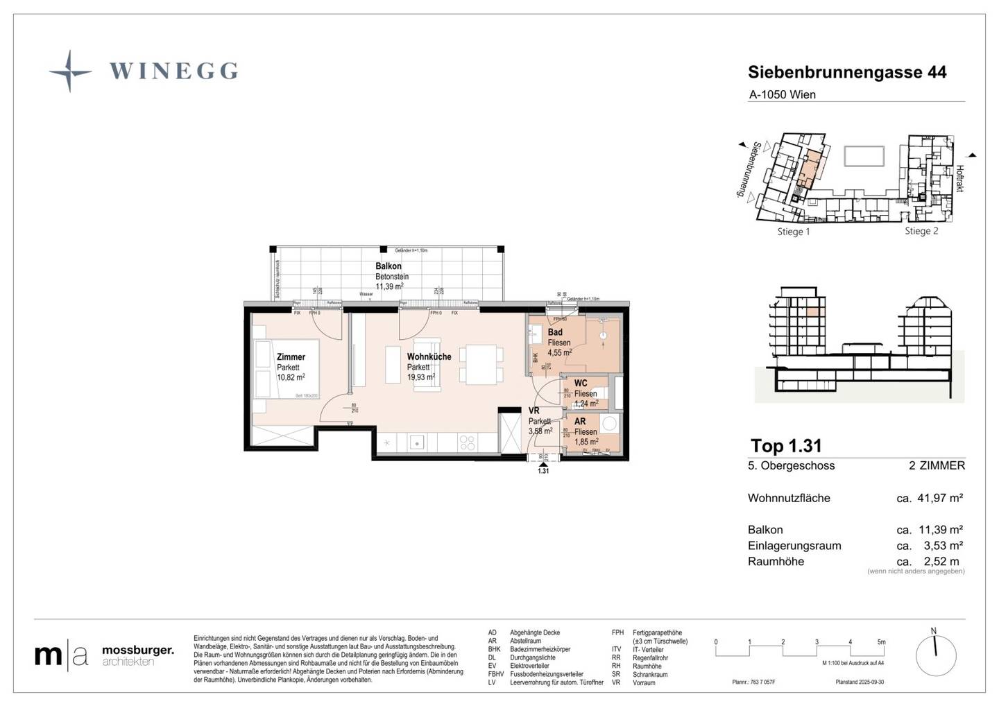 Neubauwohnung mit Balkon und Parkettboden in Margareten