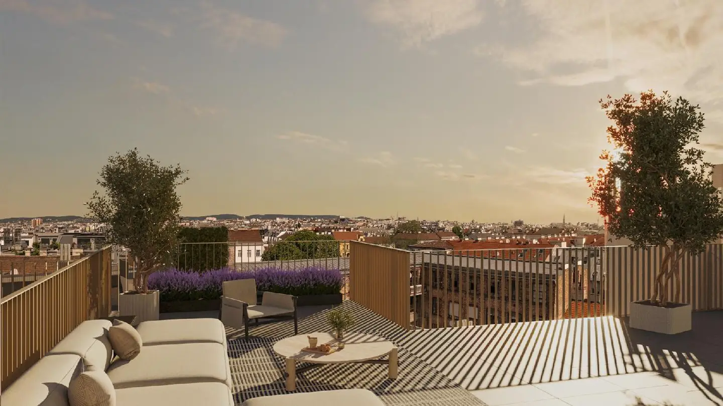Wohnung im Neubau mit Garten und Terrasse