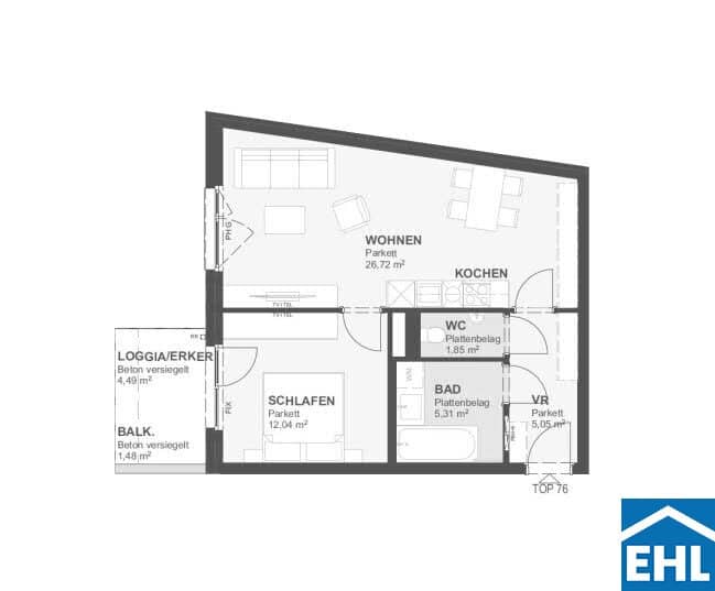 Wohnung Neubau provisionsfrei nahe U1 Kagran