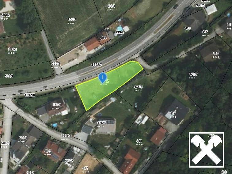 Baugrundstück in Top-Lage – 957 m² direkt an der B1 in Ornding!