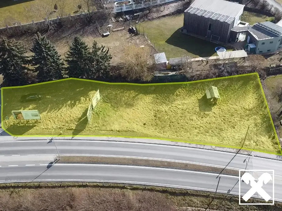 Baugrundstück in Top-Lage – 957 m² direkt an der B1 in Ornding!