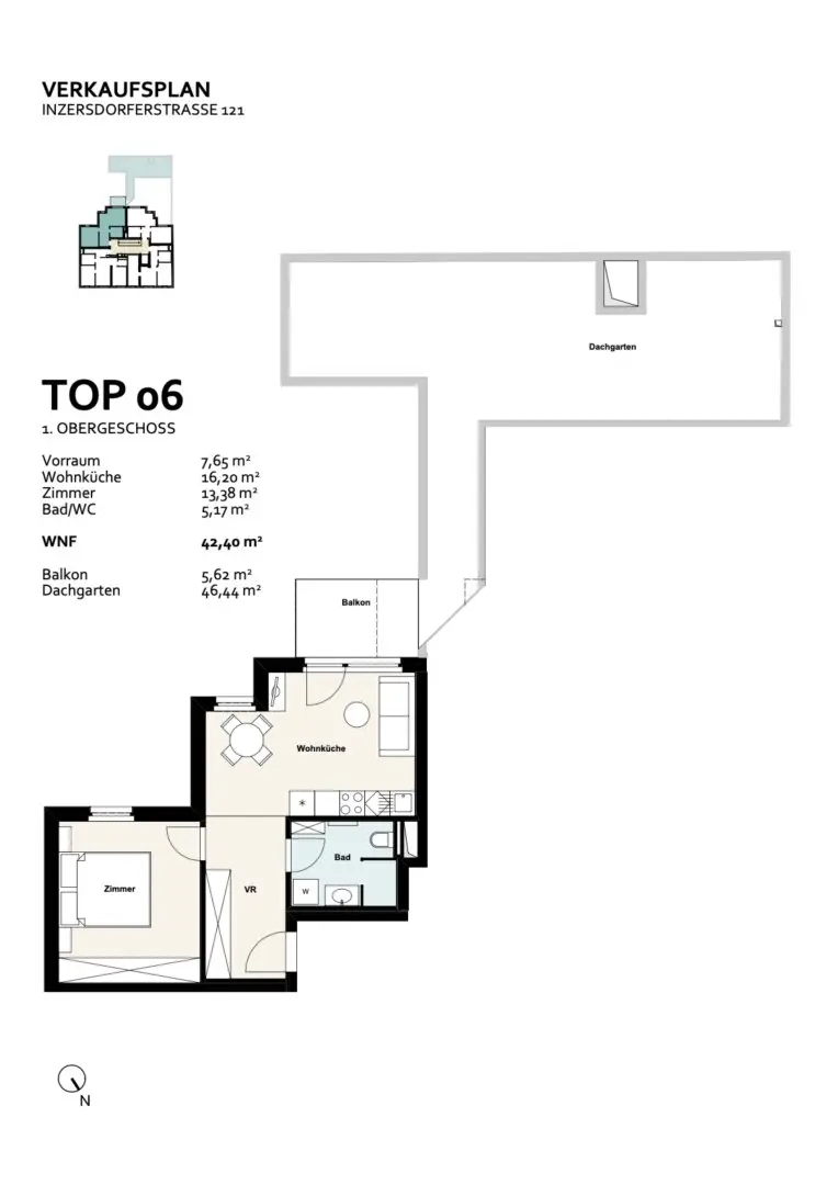 Wohnung mit Dachgarten und Garten Erstbezug