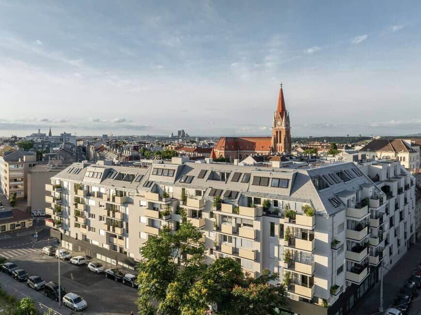 Newly built apartment in Breitensee with loggia and kitchen