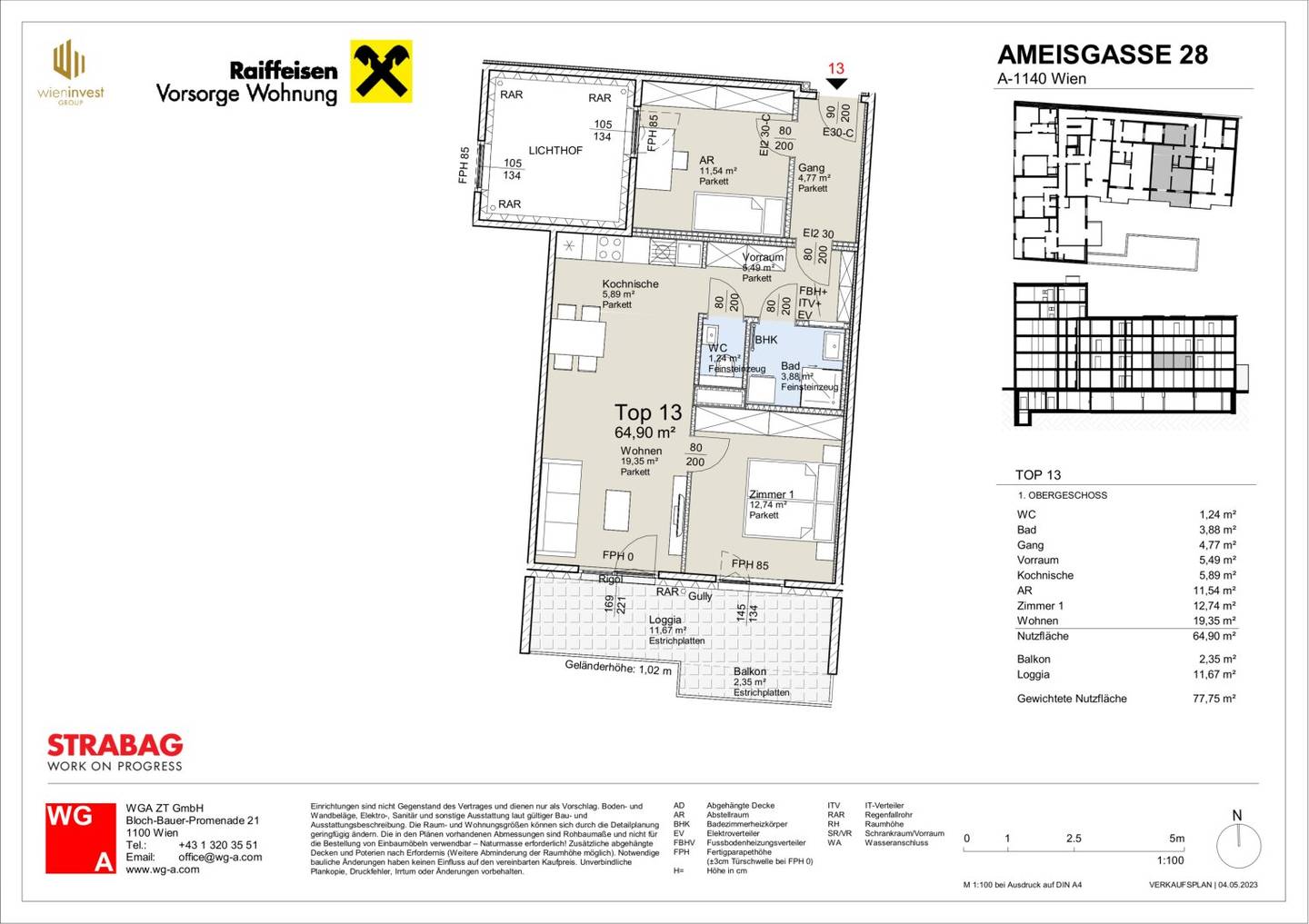 Newly built apartment quiet location loggia near U4