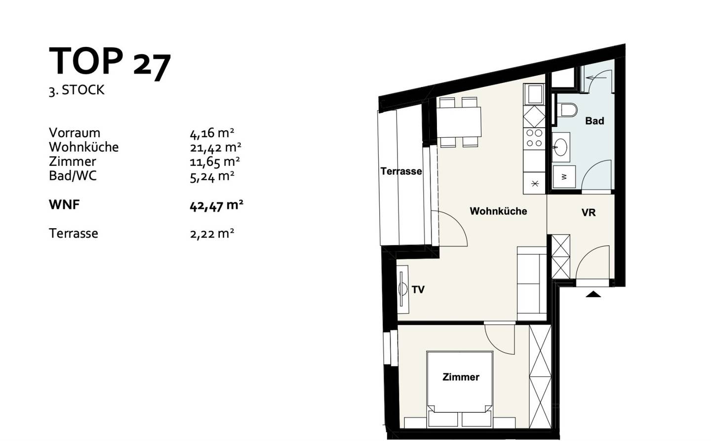 Apartment new build terrace near U6