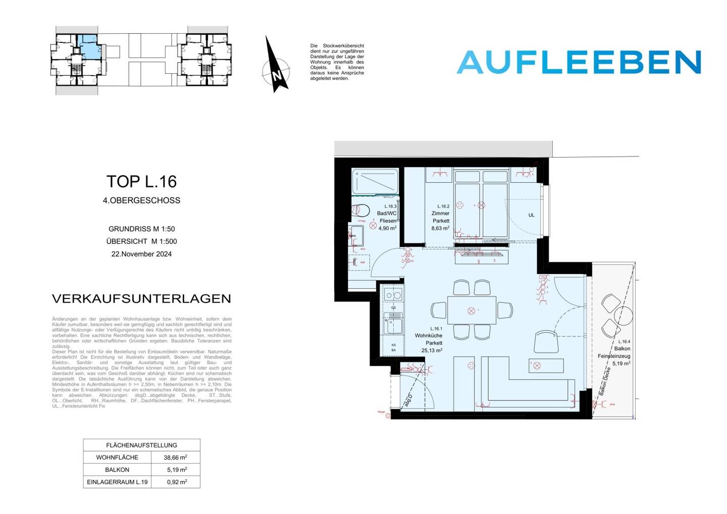 Newly built apartment first occupancy including kitchen