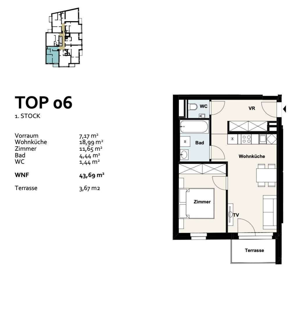 Wohnung new build first occupancy loggia near U6