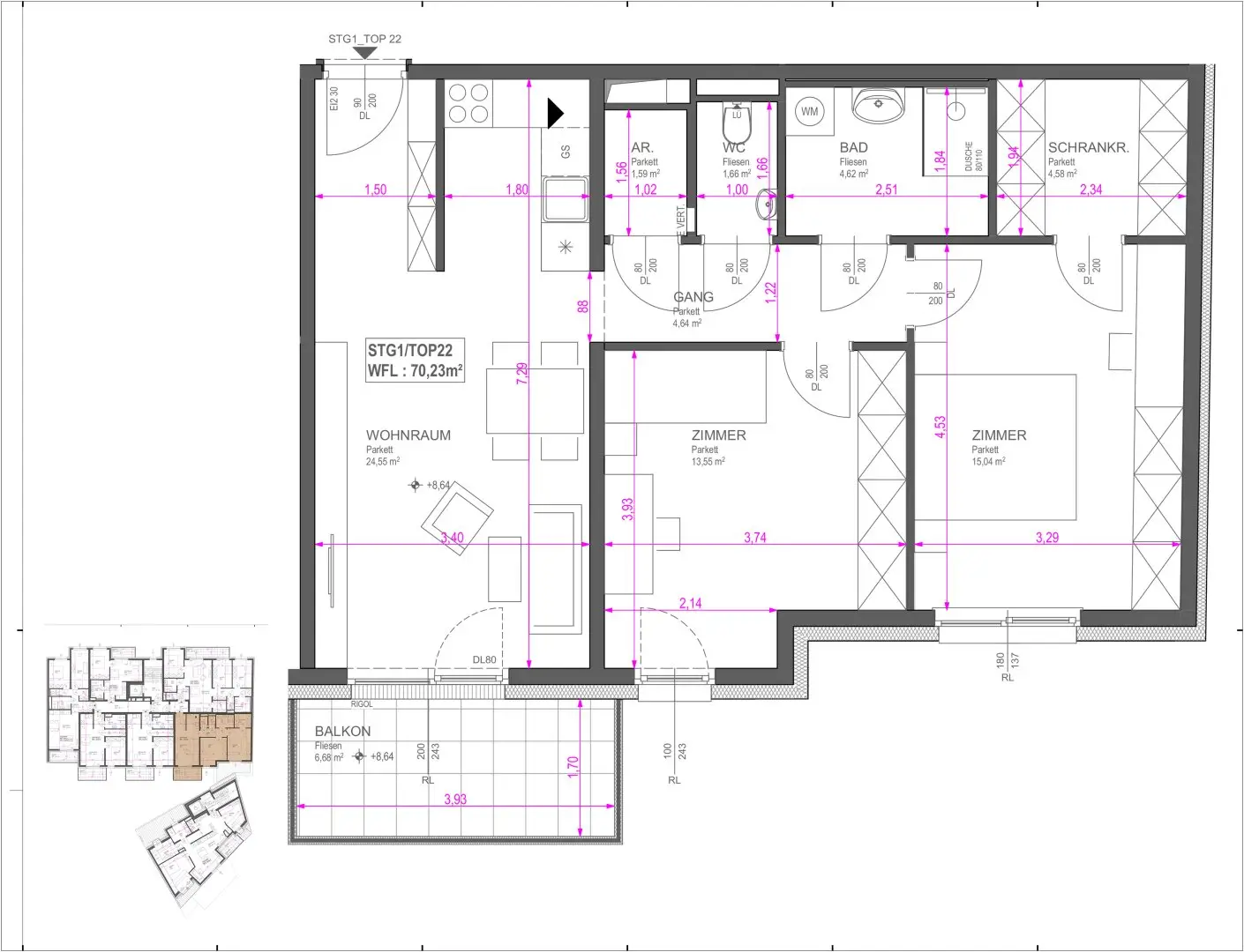 Wohnung on own plot near Alte Donau U Bahn
