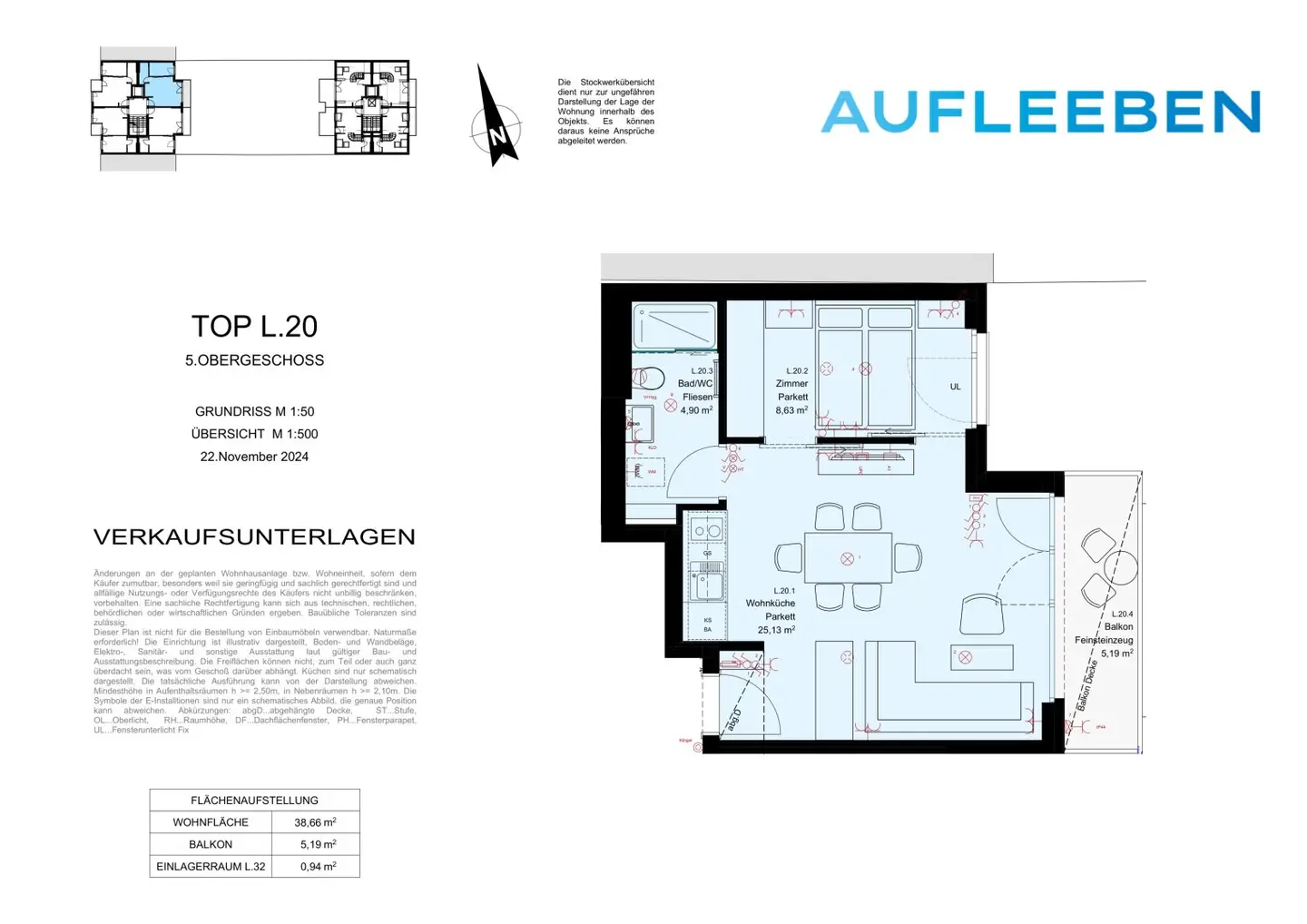 Apartment in a quiet location near Paltramplatz with kitchen included