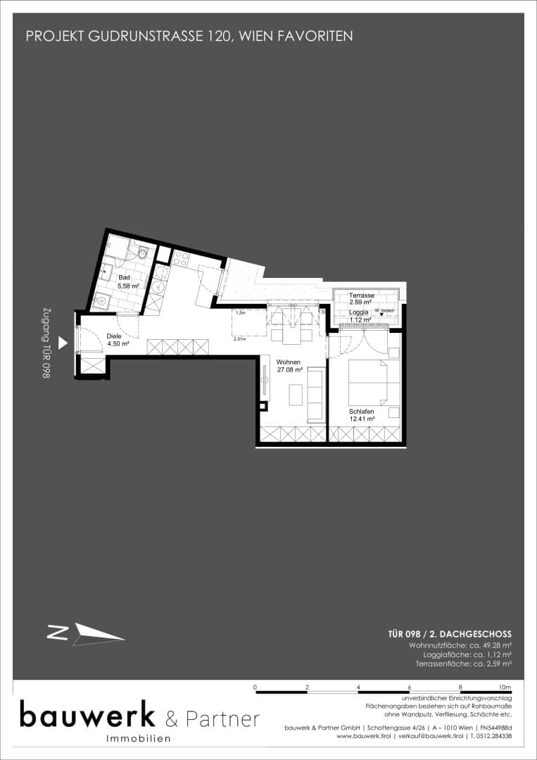 Apartment new build first occupancy roof terrace Keplerplatz