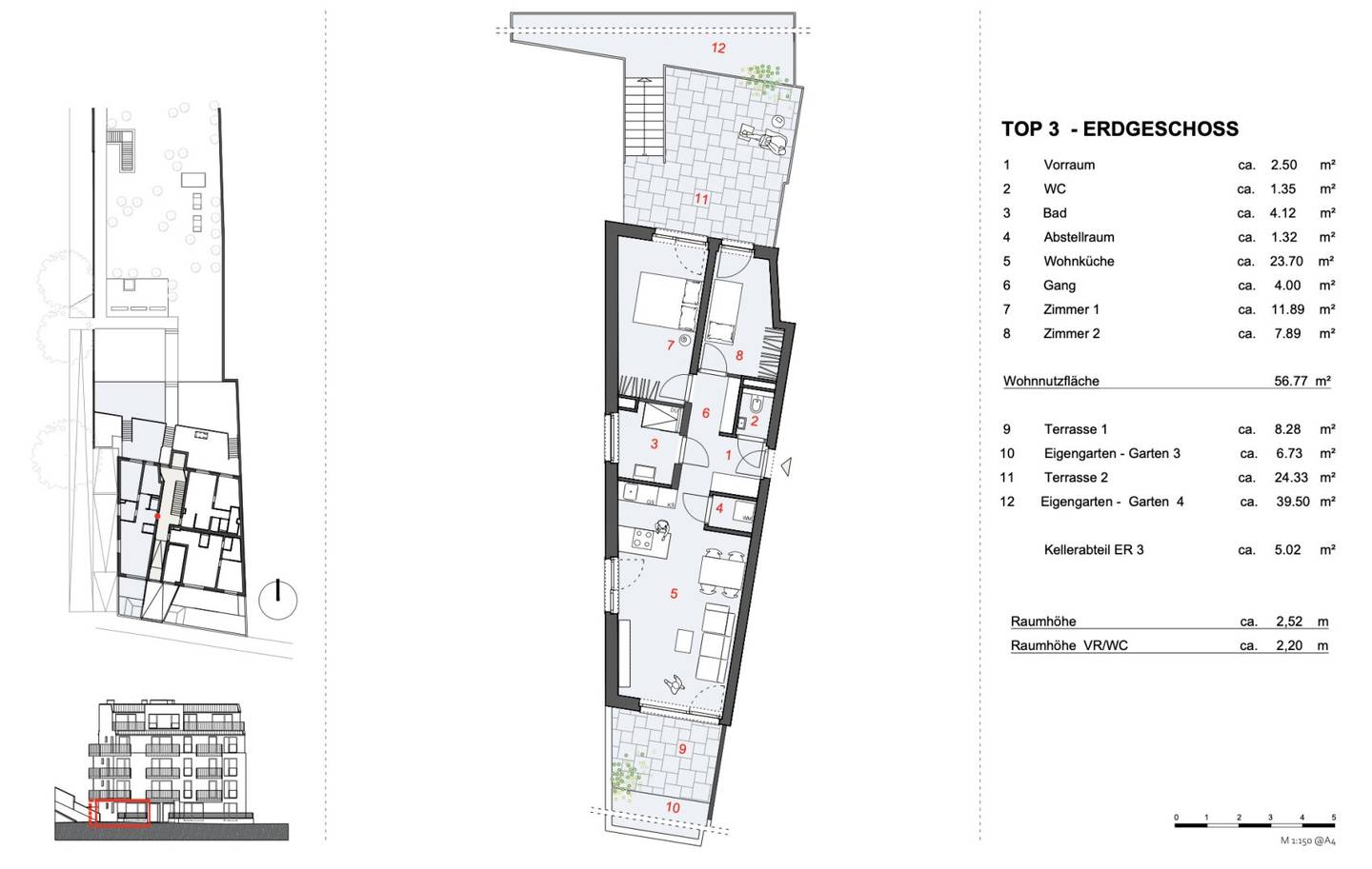 Apartment Newly built terrace near Gustav Klimt Park