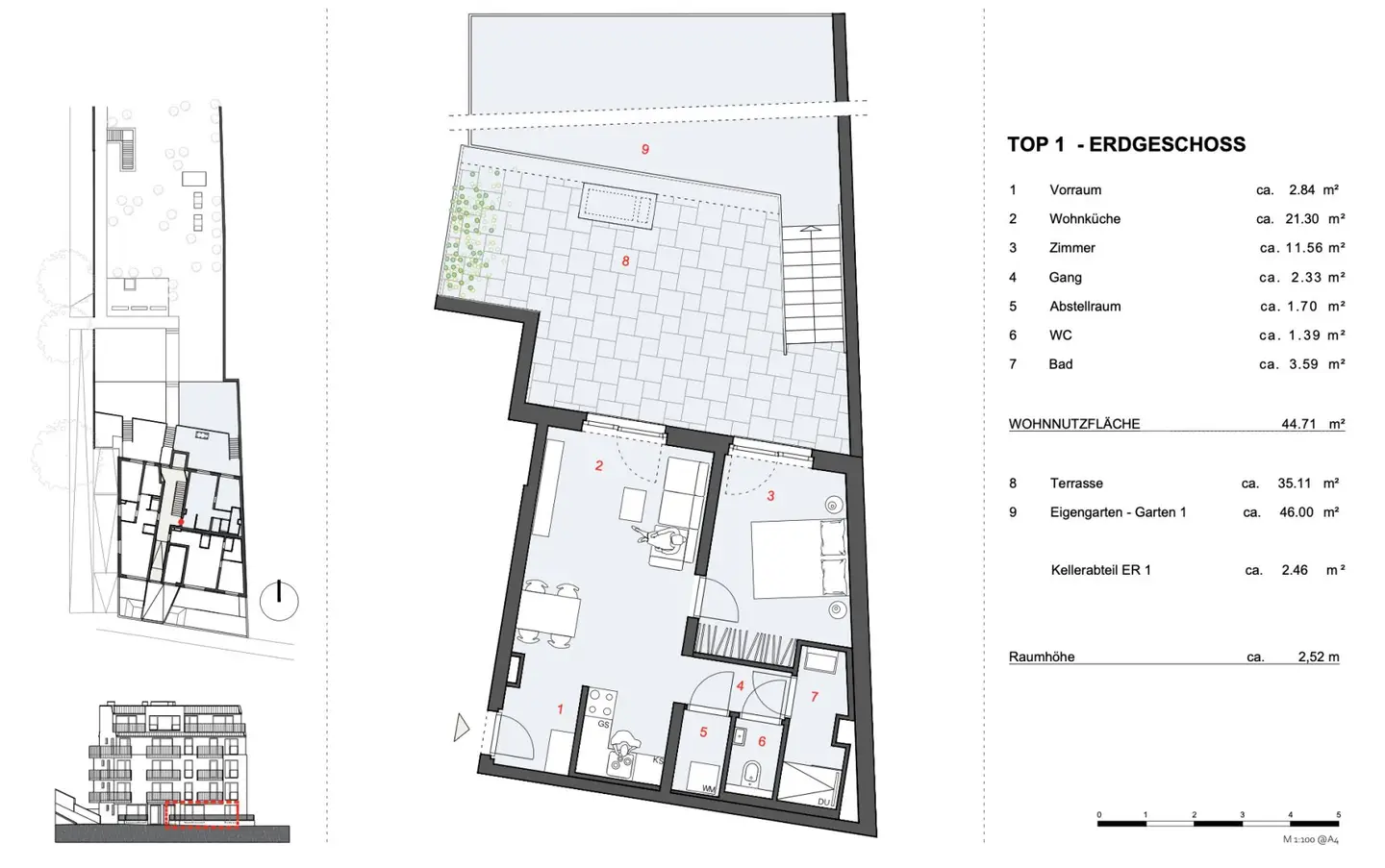 Erstbezug Wohnung mit Terrasse und Garten