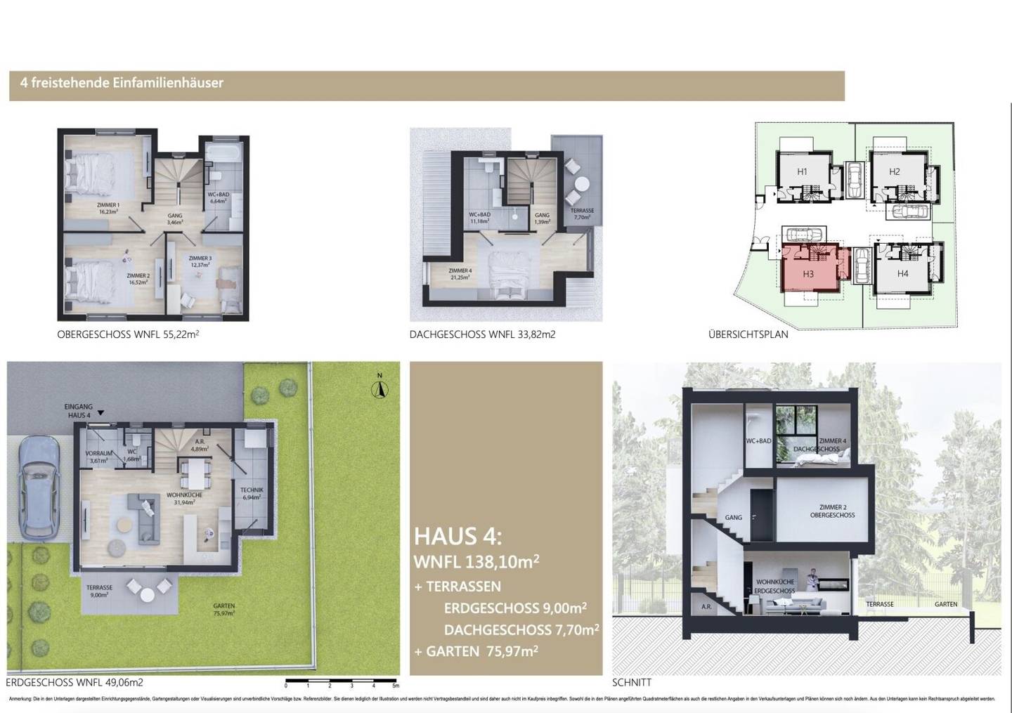 Einfamilienhaus in Wien Floridsdorf mit Garten & Terrassen, 5 Zimmer