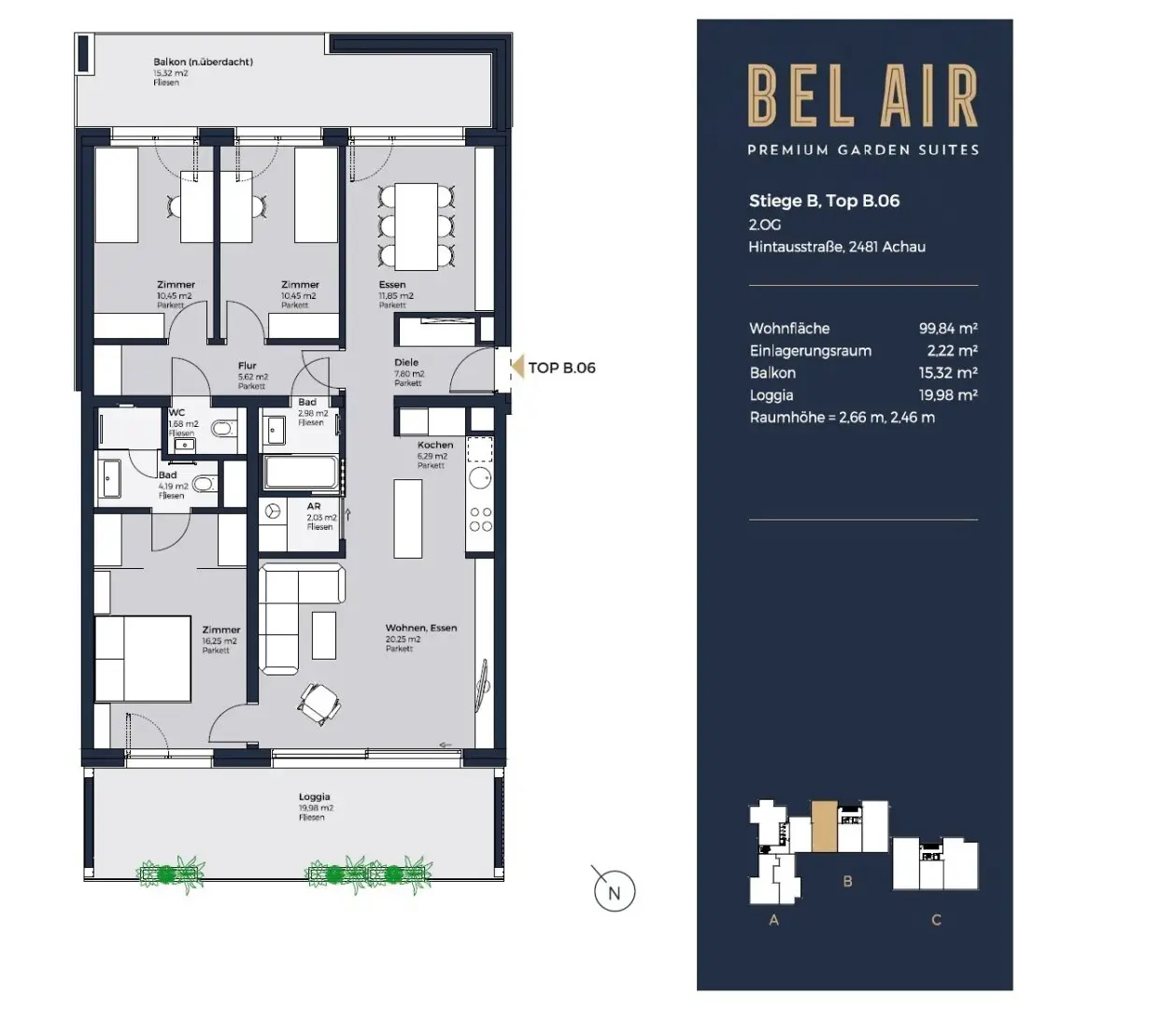Wohnung in ruhiger Grünlage mit Loggia und Balkon