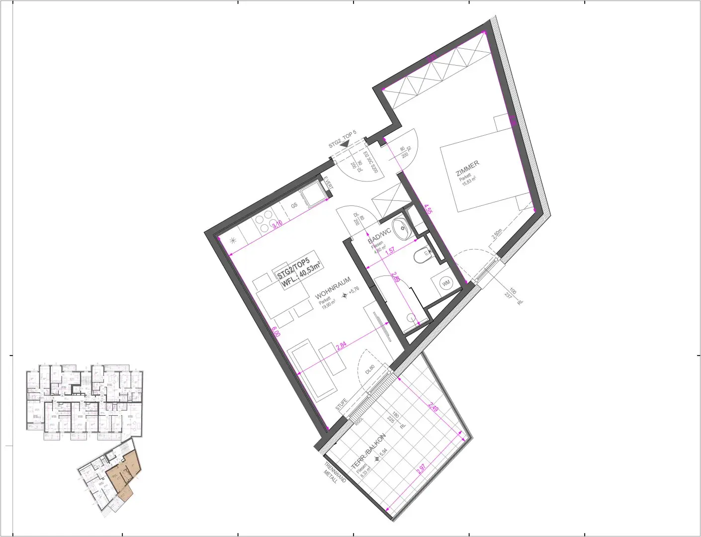 Wohnung Eigengrund nahe Alte Donau Erstbezug