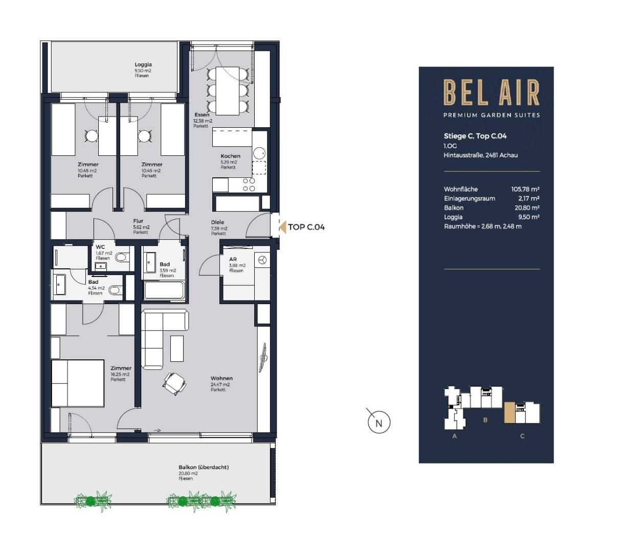 Wohnung Erstbezug Loggia und Balkon Südwestlage