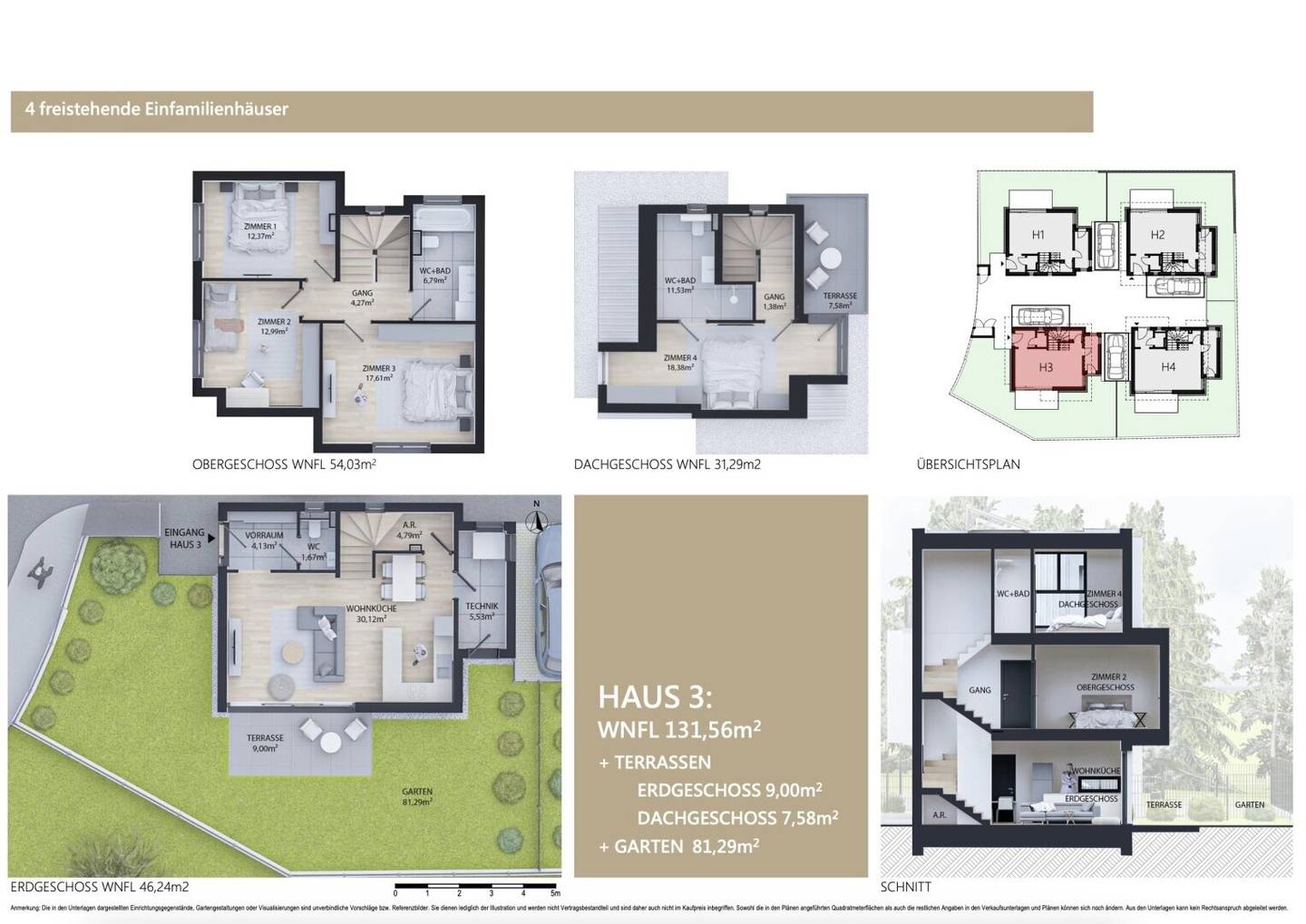 Einfamilienhaus in Wien Floridsdorf mit Garten & Terrasse, Erstbezug
