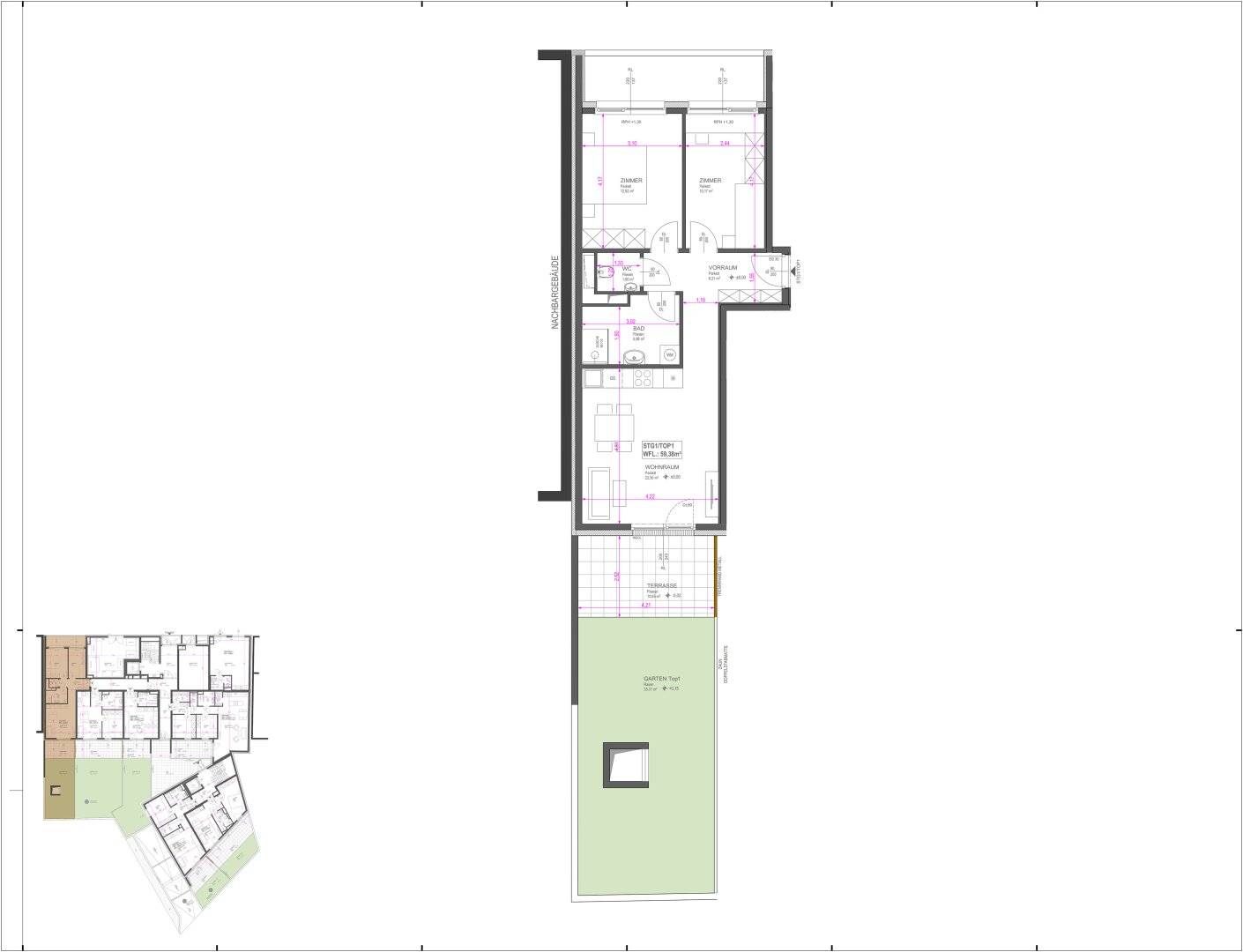 Apartment with garden near Alte Donau on own plot