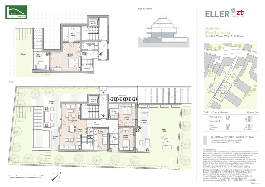 Luxury Garden Apt Sievering 140m²