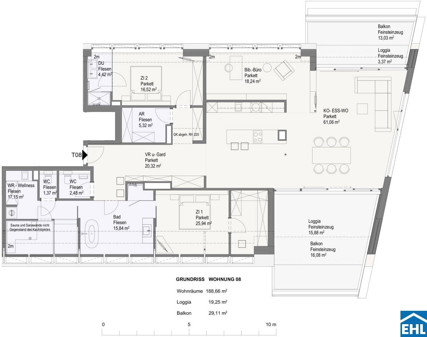 Vorsorgewohnung mit Balkon Loggia und Blick in Wien