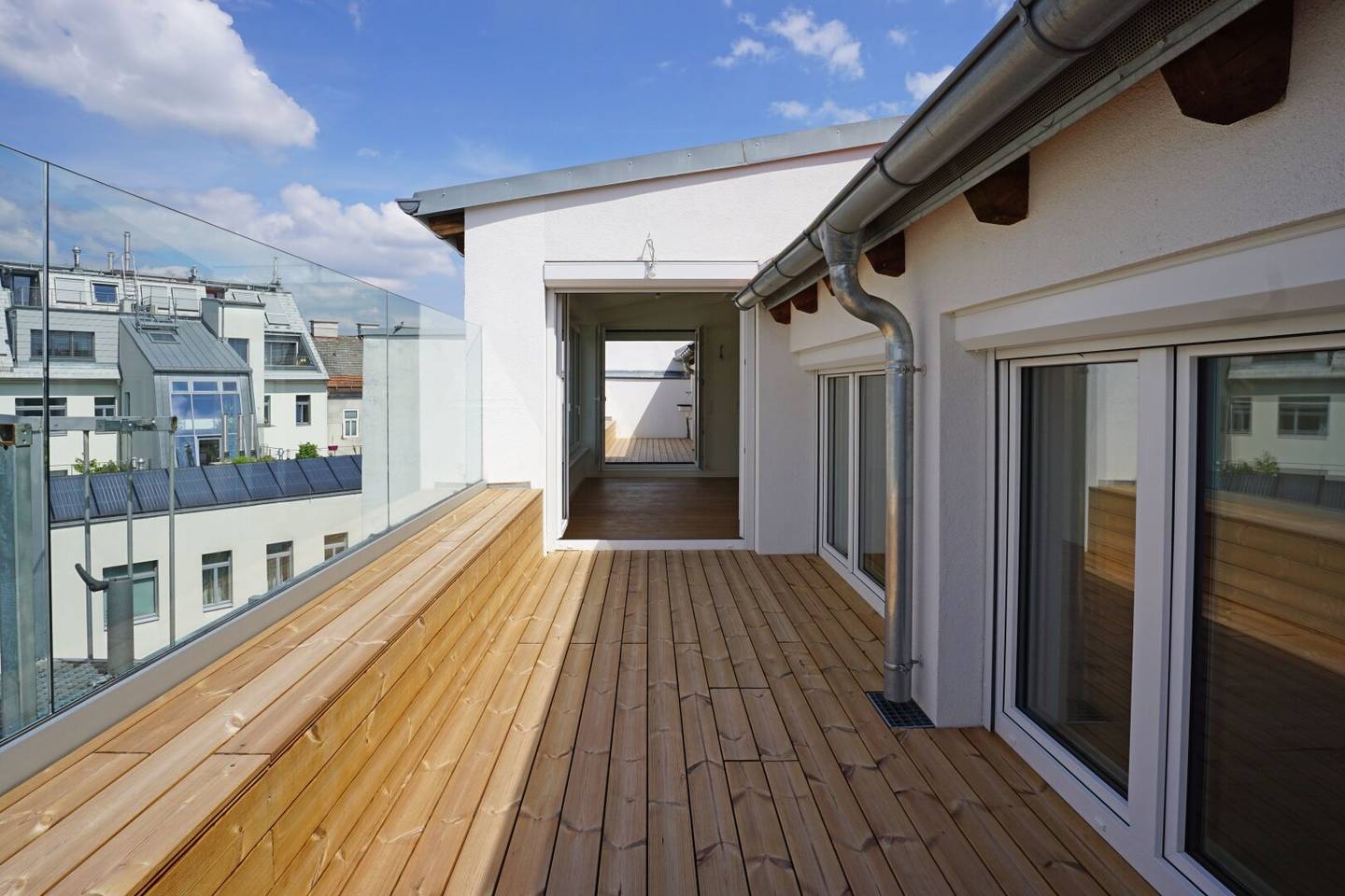 Attic apartment with two roof terraces