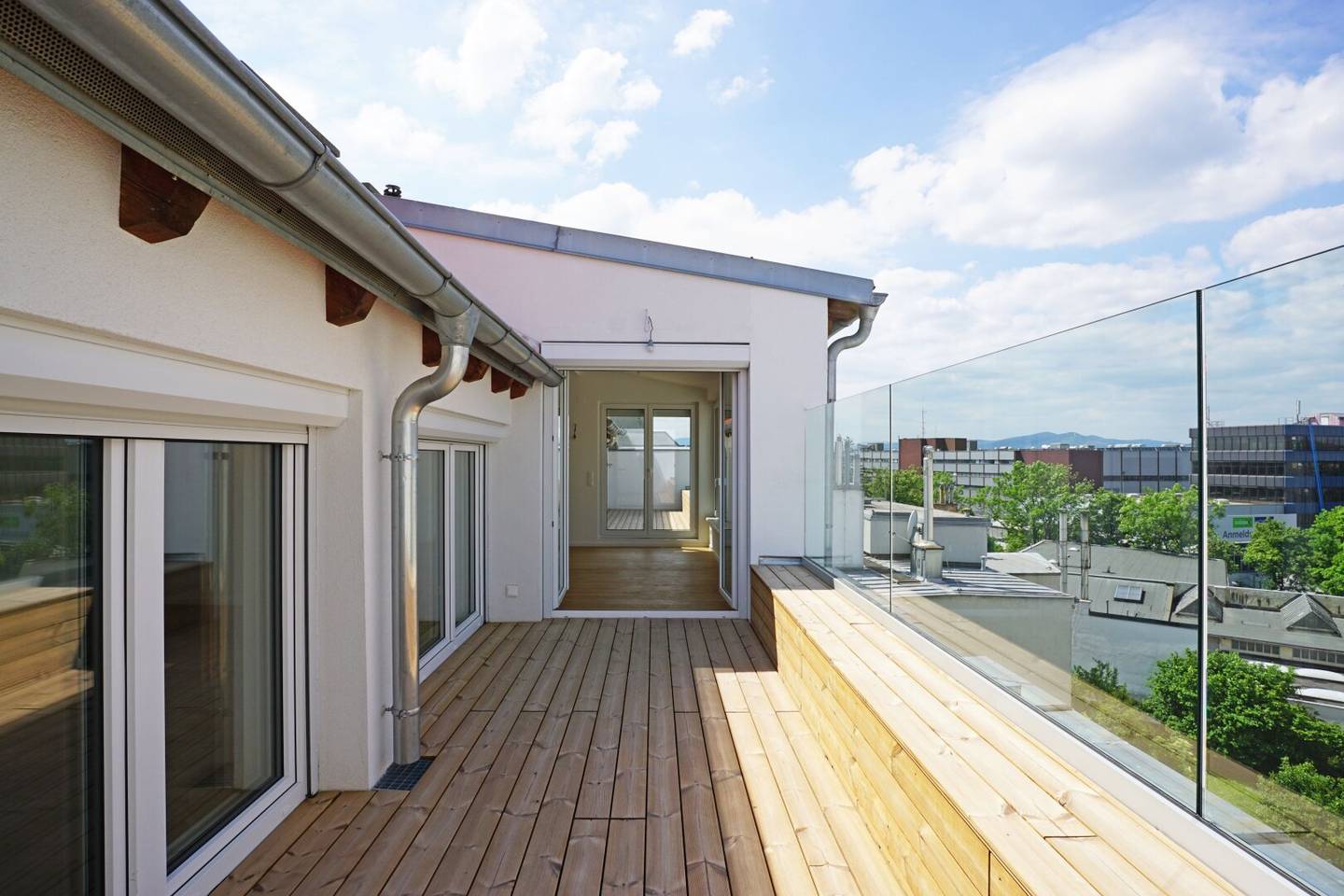 Attic apartment with two roof terraces
