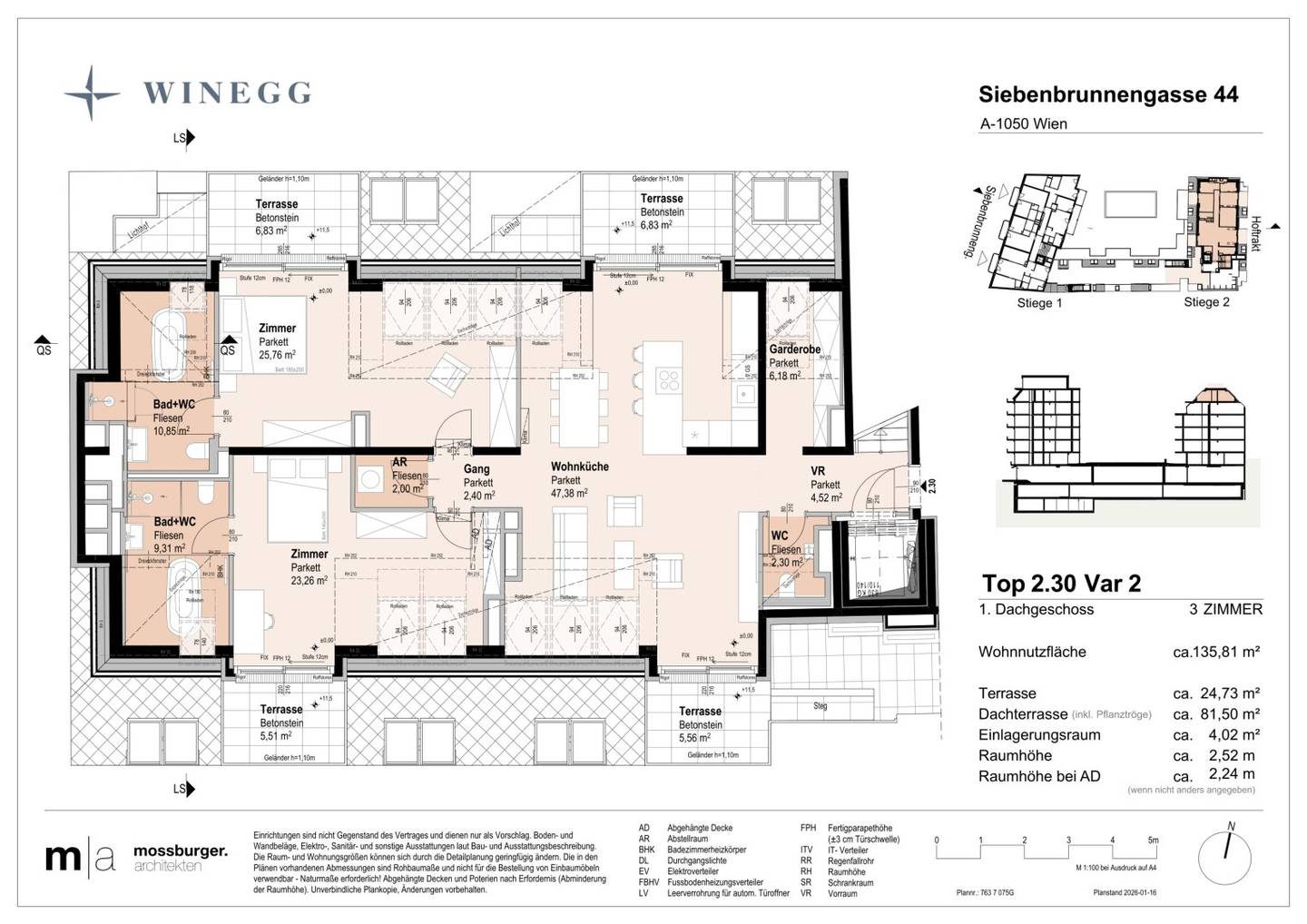 Wohnung nahe Naschmarkt mit zwei Terrassen