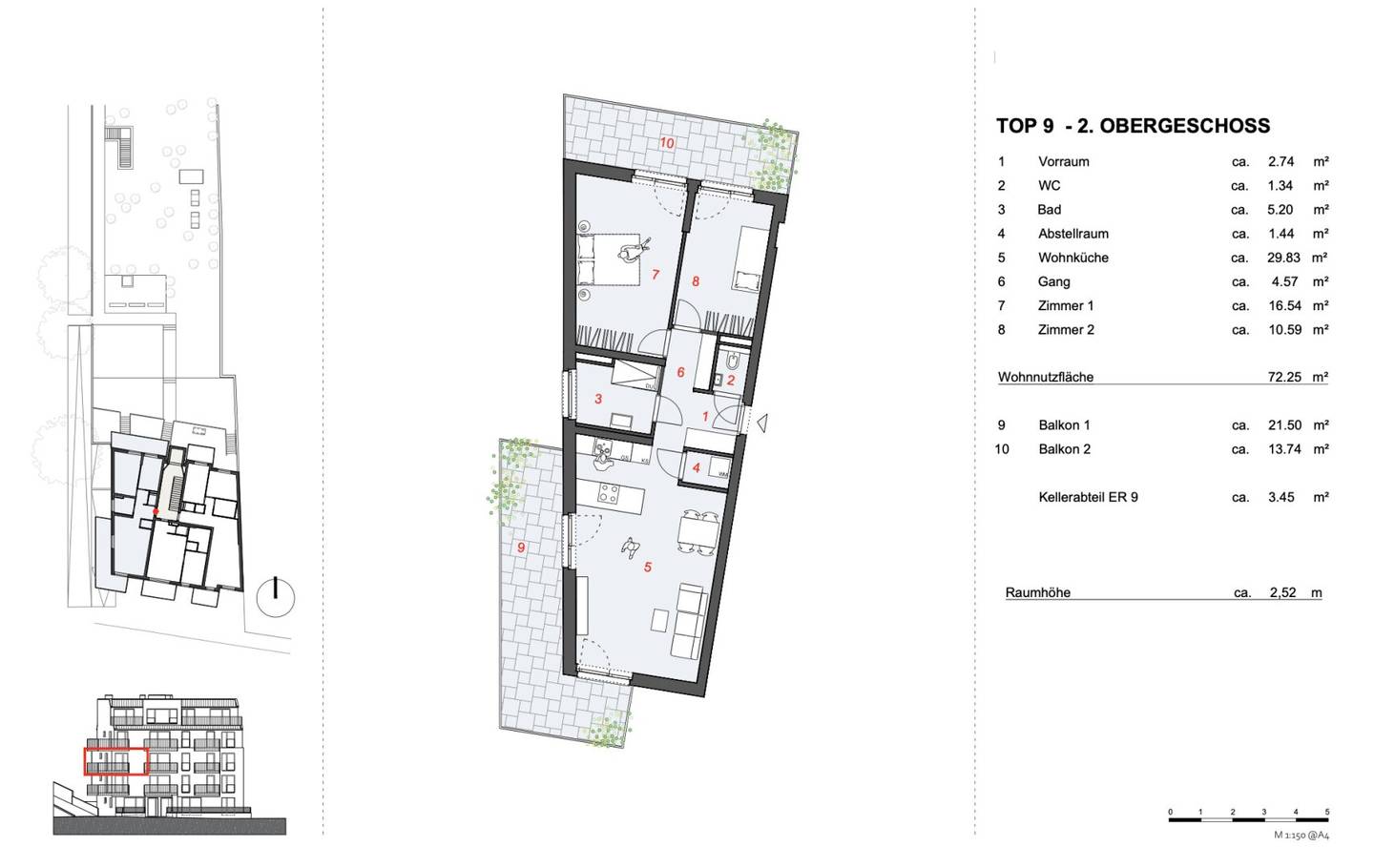 Wohnung Erstbezug Neubau mit Terrasse nahe Park