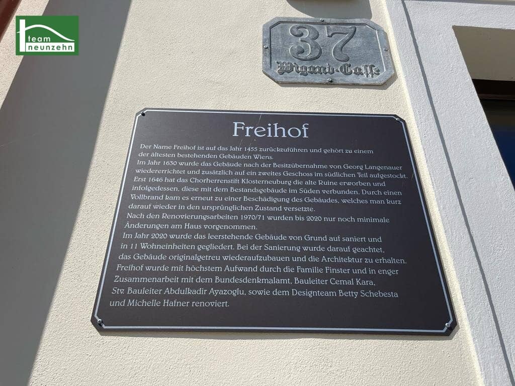 Exclusive condominiums in the historic Freihof, your retreat in 1190 Vienna