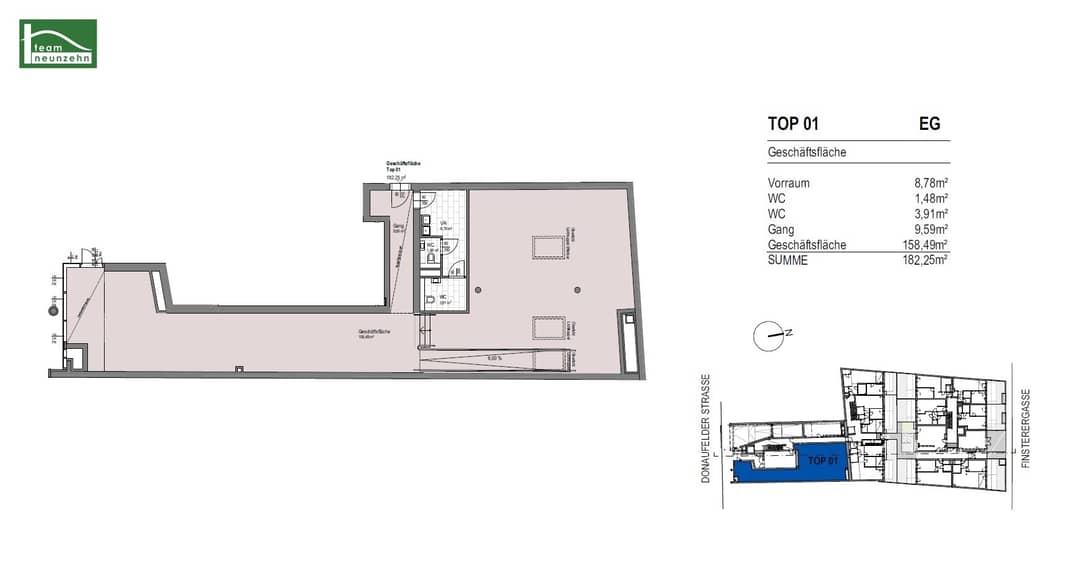 Gewerbe-Lager 182 m² in Wien 1220 Kagran, Erstbezug, TOP-Ausstattung
