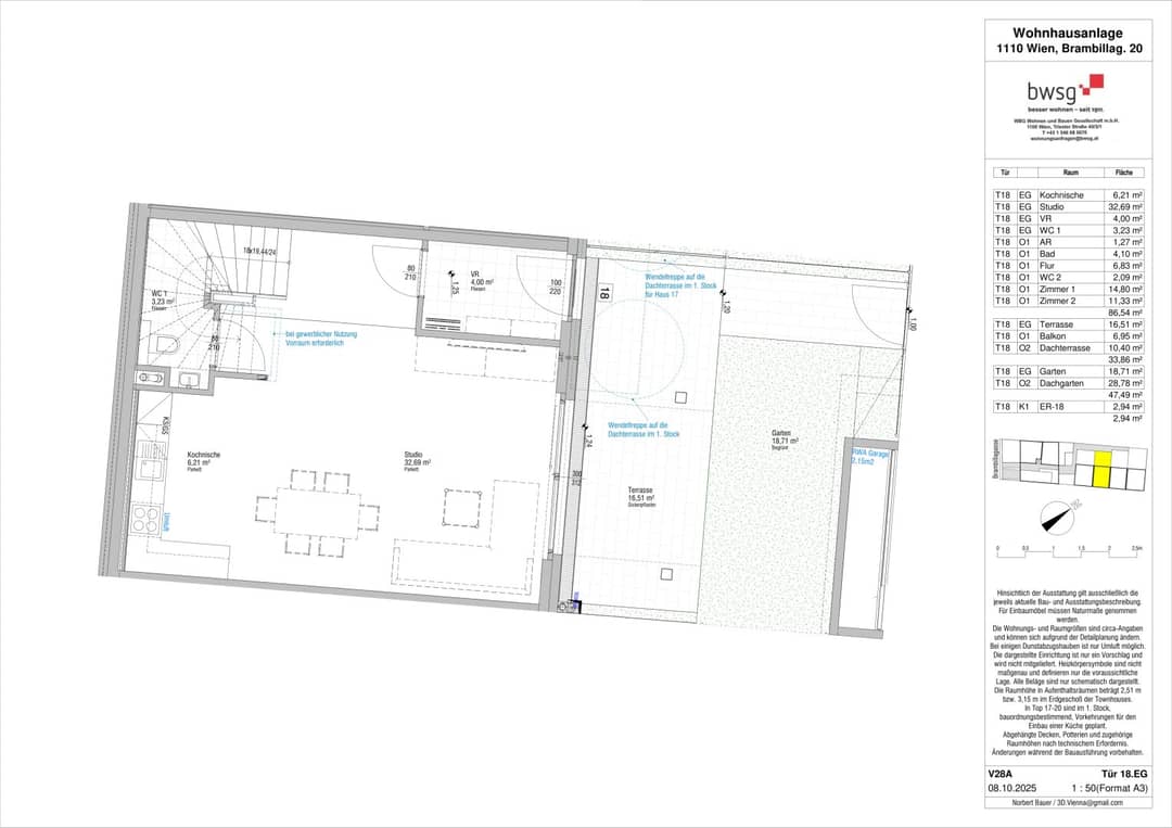 Townhouse Brambillagasse, 86m²
