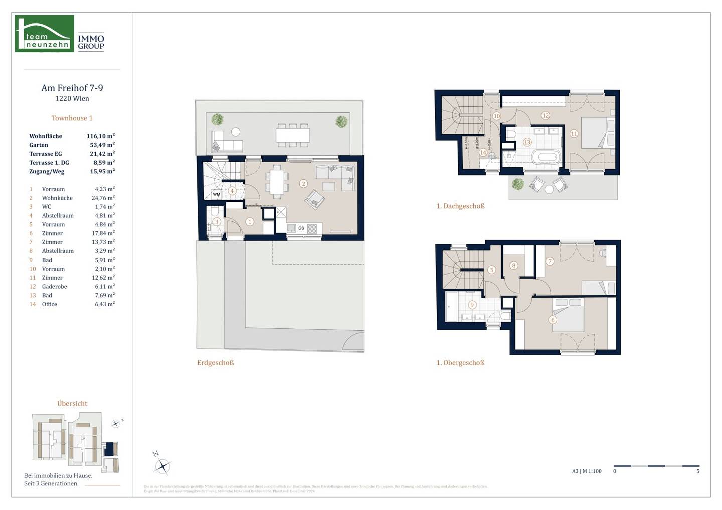 Hochwertiges Neubau-Townhouse. Soeben fertig gestellt. Top Ausstattung – U Bahn nur wenige Gehminuten entfernt.