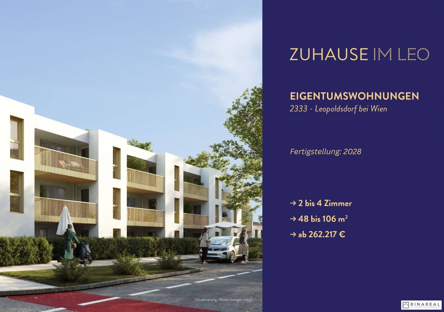 Wohnung im Neubau Leopoldsdorf mit Balkon und Tiefgarage