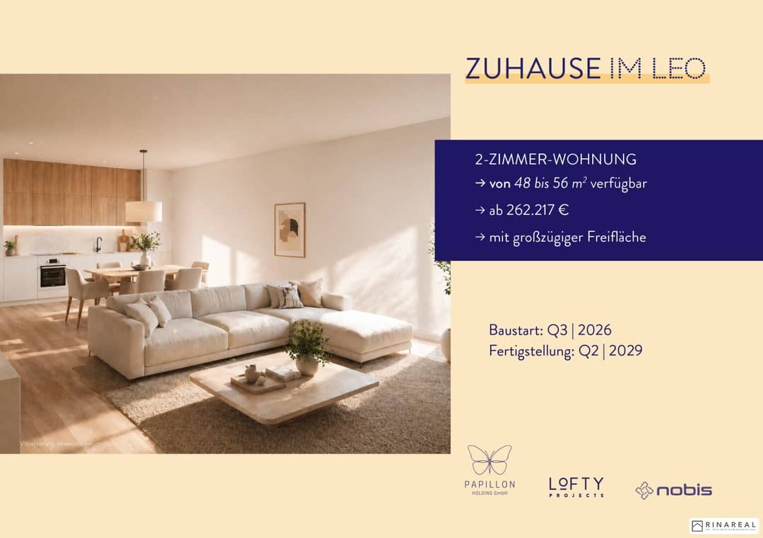 New build apartment investment with balcony loggia